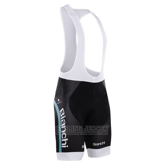 2014 Cycling Jersey Bianchi Black and Green Short Sleeve and Bib Short
