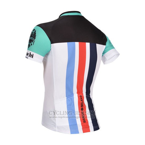 2014 Cycling Jersey Bianchi Black and White Short Sleeve and Bib Short