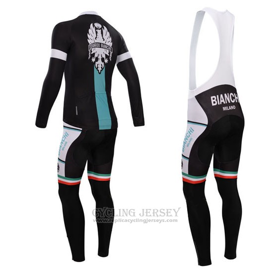 2015 Cycling Jersey Bardiani Ml Black and Blue Short Sleeve and Bib Short