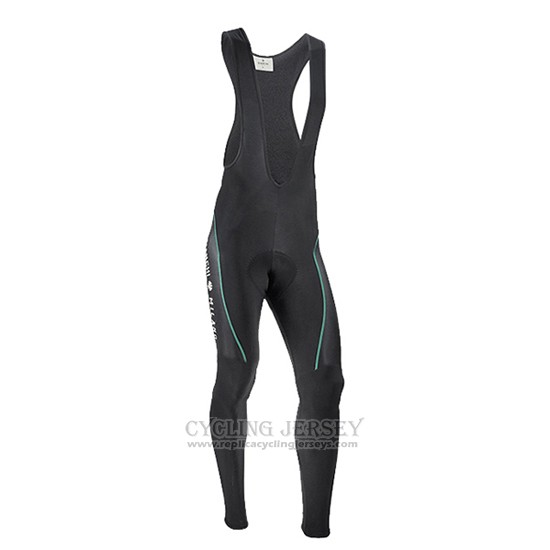 2016 Cycling Jersey Bianchi Black and White Long Sleeve and Bib Tight