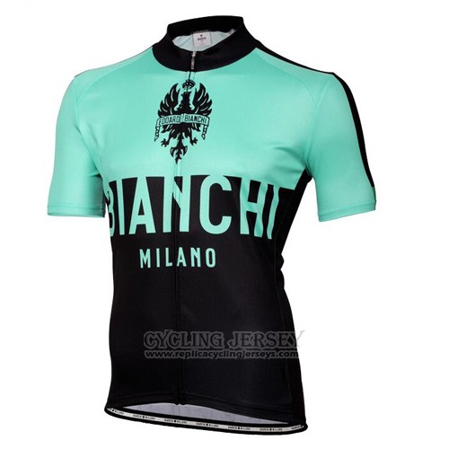 2016 Cycling Jersey Bianchi Green Short Sleeve and Bib Short