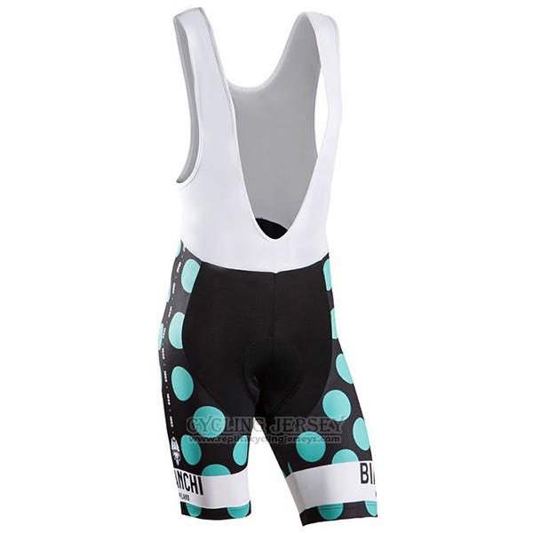 2016 Cycling Jersey Bianchi Green and Black Short Sleeve and Bib Short