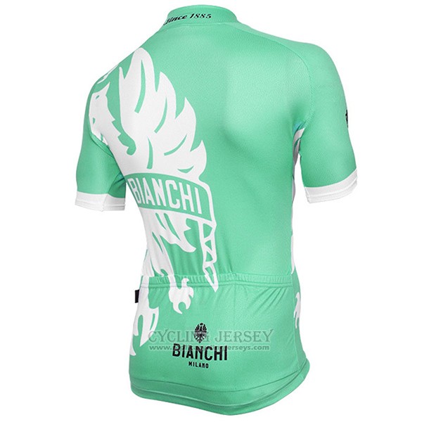 2016 Cycling Jersey Bianchi Green and White Short Sleeve and Bib Short