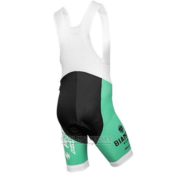 2016 Cycling Jersey Bianchi Green and White Short Sleeve and Bib Short