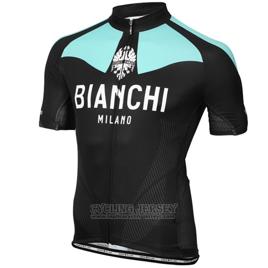 2016 Cycling Jersey Bianchi Light Blue and Yellow Short Sleeve and Bib Short
