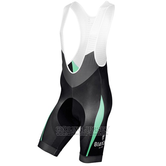 2016 Cycling Jersey Bianchi Light Blue and Yellow Short Sleeve and Bib Short