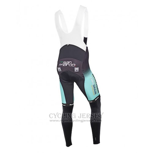 2016 Cycling Jersey Bianchi Mtb Ml Black and Green Long Sleeve and Bib Tight