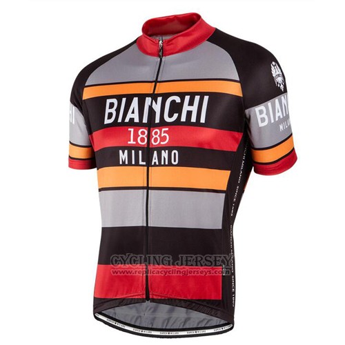 2016 Cycling Jersey Bianchi Red and Orange Short Sleeve and Bib Short
