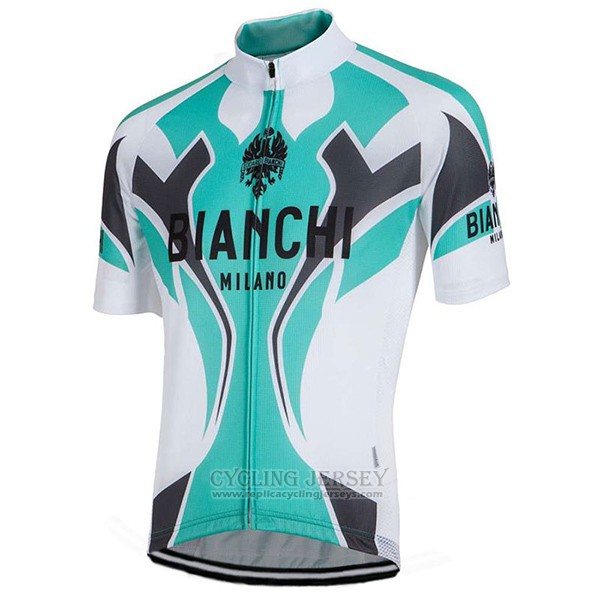 2016 Cycling Jersey Bianchi Sky Blue and White Short Sleeve and Bib Short