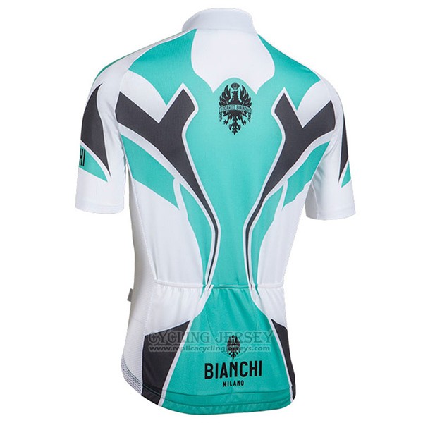2016 Cycling Jersey Bianchi Sky Blue and White Short Sleeve and Bib Short