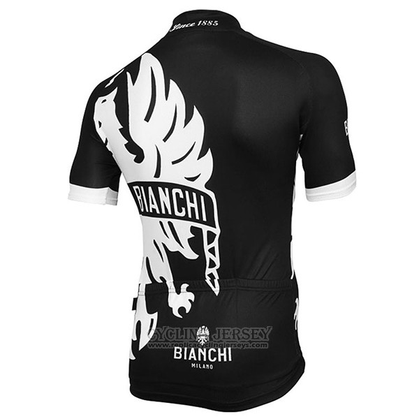 2016 Cycling Jersey Bianchi White and Black Short Sleeve and Bib Short