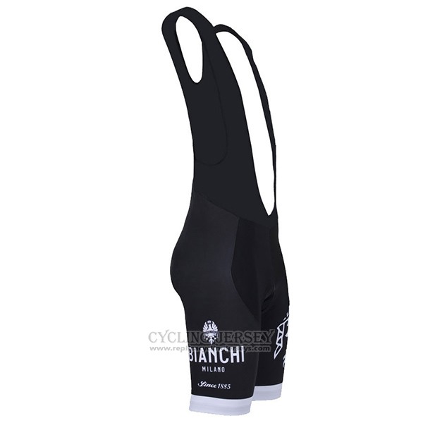 2016 Cycling Jersey Bianchi White and Black Short Sleeve and Bib Short