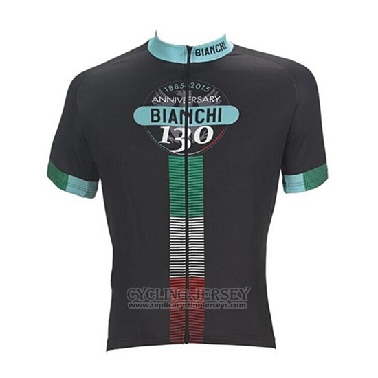 2017 Cycling Jersey Bianchi Black Short Sleeve and Bib Short