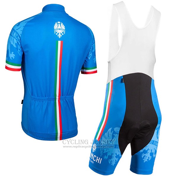 2017 Cycling Jersey Bianchi Blue Short Sleeve and Bib Short