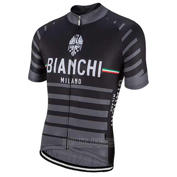 2017 Cycling Jersey Bianchi Milano Albatros Gray Short Sleeve and Bib Short