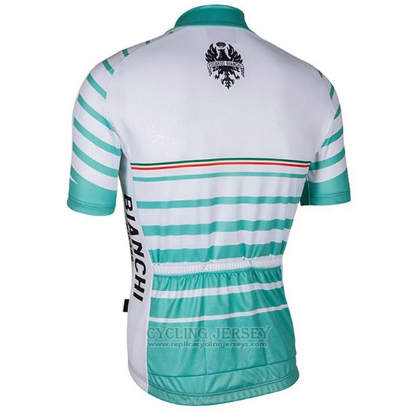 2017 Cycling Jersey Bianchi Milano Albatros White Short Sleeve and Bib Short