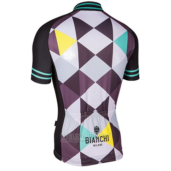2017 Cycling Jersey Bianchi Milano Aviolo Black Short Sleeve and Bib Short