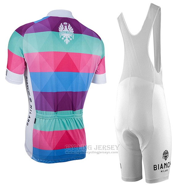 2017 Cycling Jersey Bianchi Milano Aviolo Red Short Sleeve and Bib Short
