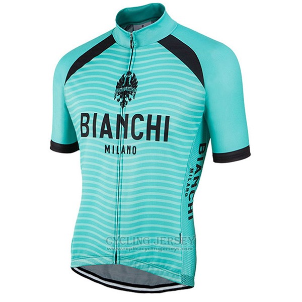 2017 Cycling Jersey Bianchi Milano Meja Green Short Sleeve and Bib Short