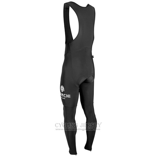 2017 Cycling Jersey Bianchi Milano Ml Green and Black Long Sleeve and Bib Tight