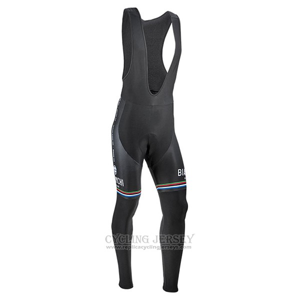 2017 Cycling Jersey Bianchi Milano Ml White Long Sleeve and Bib Tight