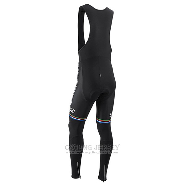 2017 Cycling Jersey Bianchi Milano Ml White Long Sleeve and Bib Tight