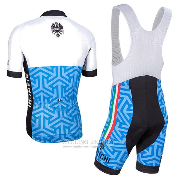 2017 Cycling Jersey Bianchi Milano Pontesei Blue Short Sleeve and Bib Short