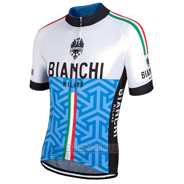 2017 Cycling Jersey Bianchi Milano Pontesei Blue Short Sleeve and Bib Short