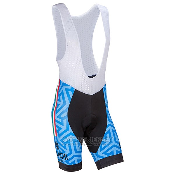2017 Cycling Jersey Bianchi Milano Pontesei Blue Short Sleeve and Bib Short