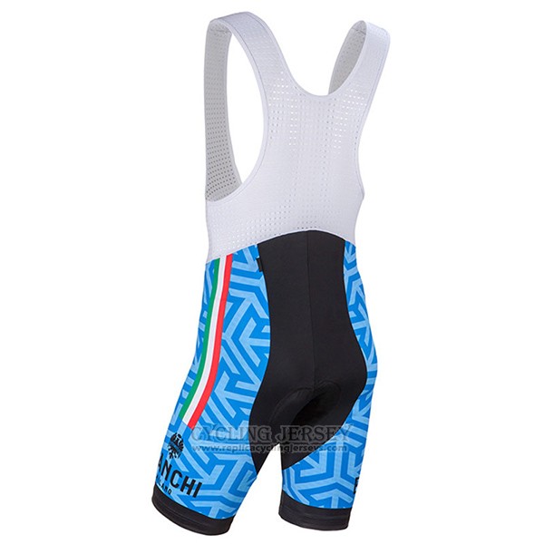 2017 Cycling Jersey Bianchi Milano Pontesei Blue Short Sleeve and Bib Short