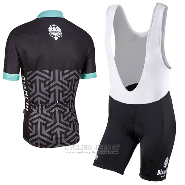 2017 Cycling Jersey Bianchi Milano Pride Black Short Sleeve and Bib Short