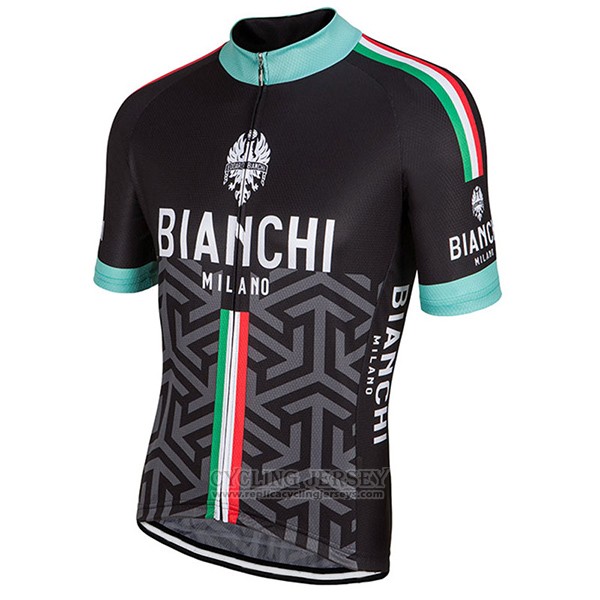 2017 Cycling Jersey Bianchi Milano Pride Black Short Sleeve and Bib Short