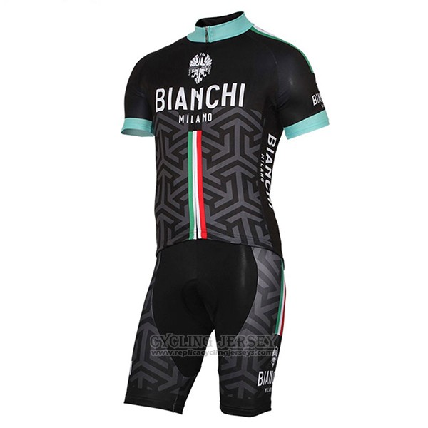2017 Cycling Jersey Bianchi Milano Pride Black Short Sleeve and Bib Short