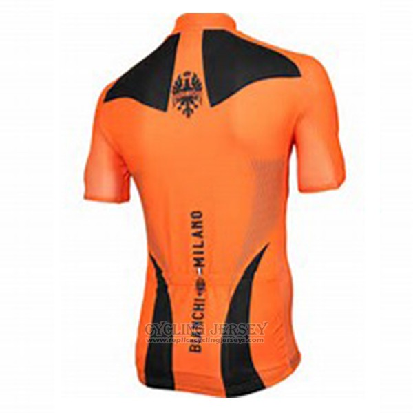 2017 Cycling Jersey Bianchi Orange Short Sleeve and Bib Short