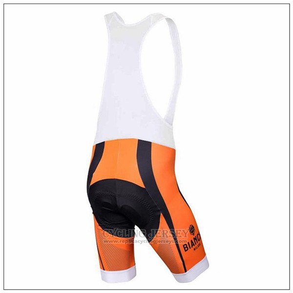 2017 Cycling Jersey Bianchi Orange Short Sleeve and Bib Short