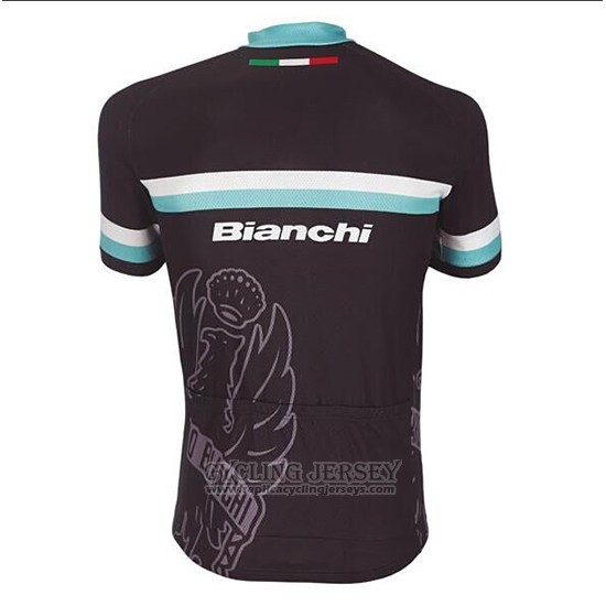 2017 Cycling Jersey Bianchi White and Light Blue Short Sleeve and Bib Short