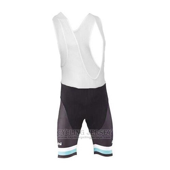 2017 Cycling Jersey Bianchi White and Light Blue Short Sleeve and Bib Short