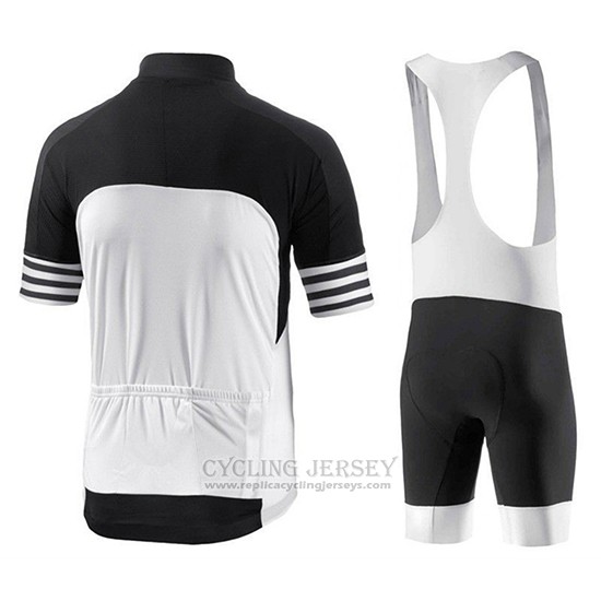 2018 Cycling Jersey Bianchi Black and White Short Sleeve and Bib Short