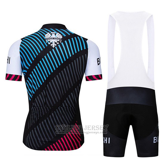 2019 Cycling Jersey Bianchi Blue Black Red Short Sleeve and Overalls