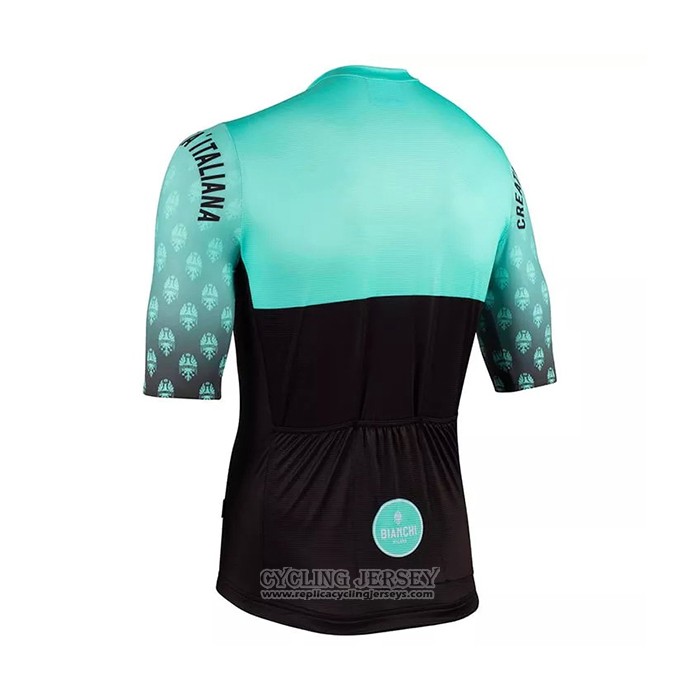 2021 Cycling Jersey Bianchi Black Green Short Sleeve And Bib Short
