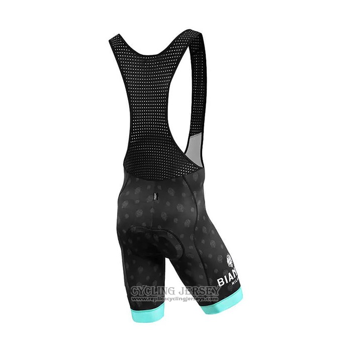 2021 Cycling Jersey Bianchi Black Green Short Sleeve And Bib Short