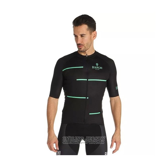 2021 Cycling Jersey Bianchi Black Short Sleeve And Bib Short(2)