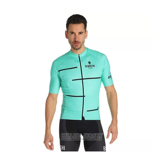 2021 Cycling Jersey Bianchi Light Green Short Sleeve And Bib Short(2)