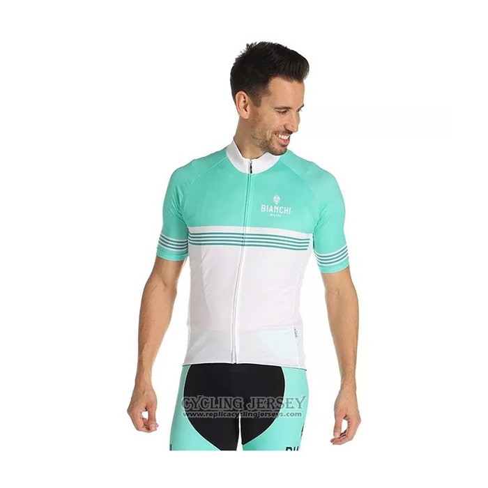 2021 Cycling Jersey Bianchi White Green Short Sleeve And Bib Short(2)