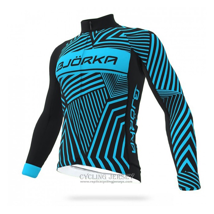 2021 Cycling Jersey Bjorka Blue Long Sleeve And Bib Tight