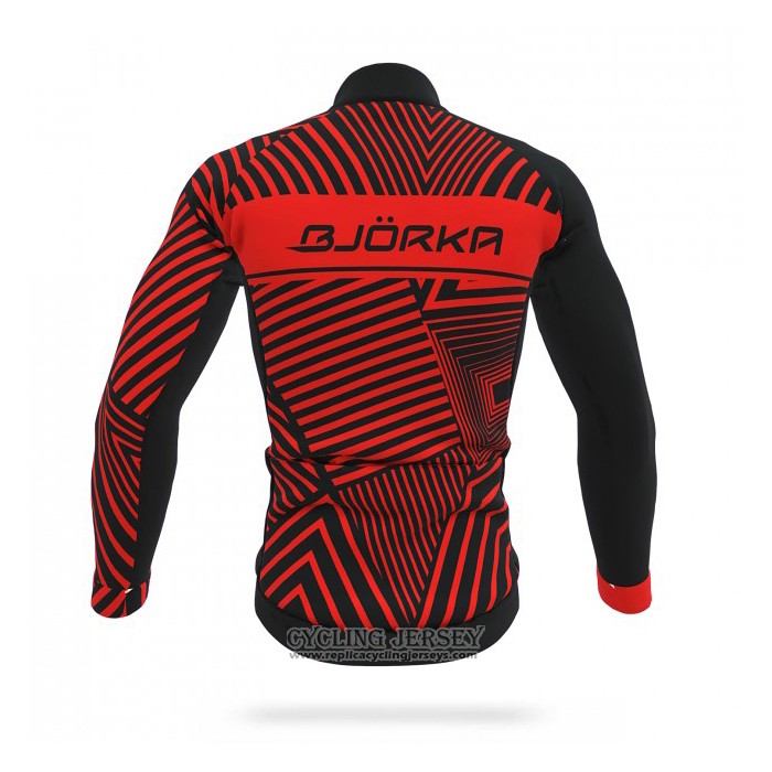 2021 Cycling Jersey Bjorka Red Long Sleeve And Bib Tight