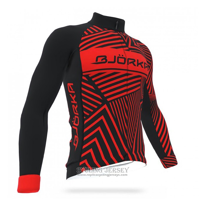 2021 Cycling Jersey Bjorka Red Long Sleeve And Bib Tight