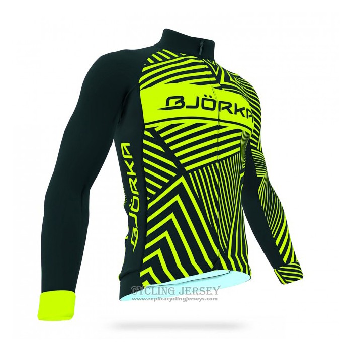 2021 Cycling Jersey Bjorka Yellow Long Sleeve And Bib Tight