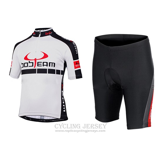 2015 Cycling Jersey Bobteam White Short Sleeve and Bib Short