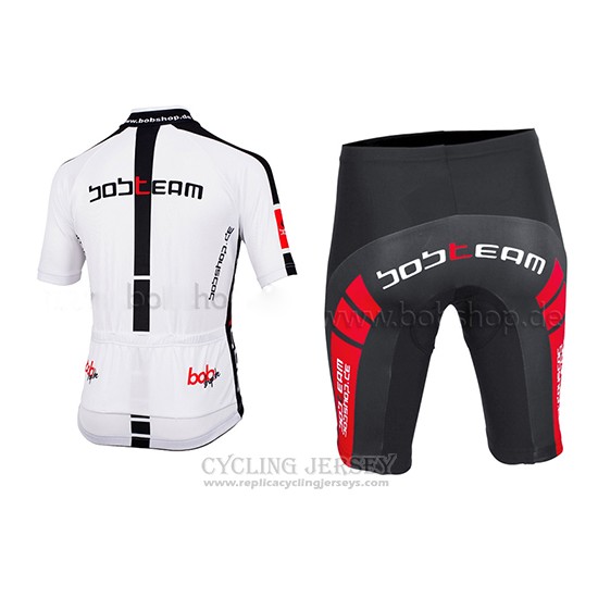 2015 Cycling Jersey Bobteam White Short Sleeve and Bib Short